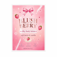 Étiquettes cosmétiques personnalisées en PVC écologique imperméable, autocollants pour blush, baies, lotion corporelle soyeuse, estampage à chaud or rose pour emballage