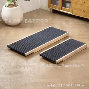 Wooden <b>Dog</b> Climbing Stairs Foldable Pet Ramp <b>Sofa</b> <b>Bed</b> Side Ladder Solid Wood Rectangle Shape Accessory - Product Image 4