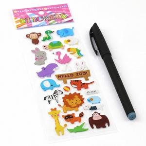 40 Sheets OEM One Sheet Different Sheets Variety Pack Cartoon Animals Stars Fishes Dinosaurs 3D Puffy Stickers for Kids Toddlers - Product Image 1