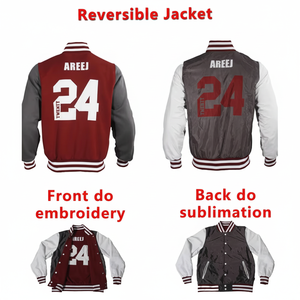 Blouson universitaire style rétro en polaire de laine et coton, motif lettres, pour homme et femme, idéal pour l'hiver, vente en gros et en vrac, taille XS - Product Image 1