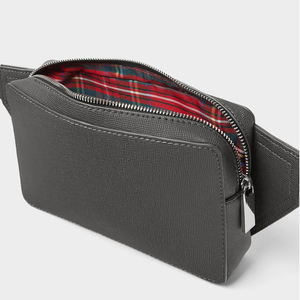 <span class=keywords><strong>Riñonera</strong></span> personalizada vegana de cuero texturizado para hombre, bolsa negra para cinturón Zipeer - Product Image 6