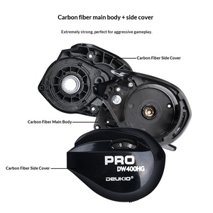 Moulinet <span class=keywords><strong>de</strong></span> pêche en fibre <span class=keywords><strong>de</strong></span> carbone pour surfcasting, manivelle droite, 7.2:1, haute vitesse, frein magnétique 16kg, anti-recul, 7 roulements - Product Image 4