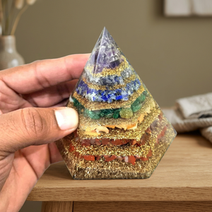 Pirámide de Orgón de 7 Chakras, Cristal Curativo, Piedra Preciosa, Reiki, Decoración Budista, Regalo - Product Image 2