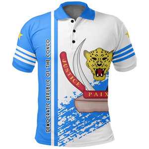 เสื้อโปโลผู้ชายผ้าโพลีเอสเตอร์คอตตอนพิมพ์ลาย สวมใส่สบาย ระบายอากาศได้ดี รับผลิตตามแบบ OEM - Product Image 1