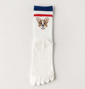 Vente en gros <span class=keywords><strong>Poga</strong></span> Pilates Crew Chaussettes Gip Gel Bas Élégant Tie Dye Femmes Mignon Animal 5 Toe Yoga Chaussettes - Product Image 6