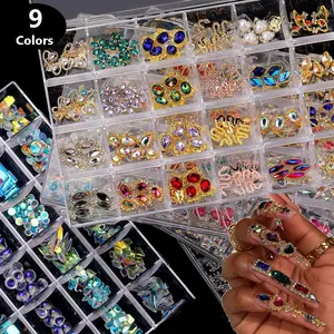 Kawaii Metal 3D Berühmtes Logo Zirkon Luxus Markenname Designer Logo Nail Art Strass Kristall Dekoration Kirsche Nagel Charms