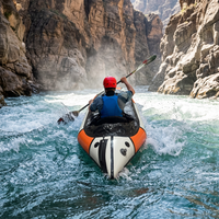 Packraft gonflable ultraléger de haute qualité pour eaux vives avec plancher surélevé intégré et spraydeck