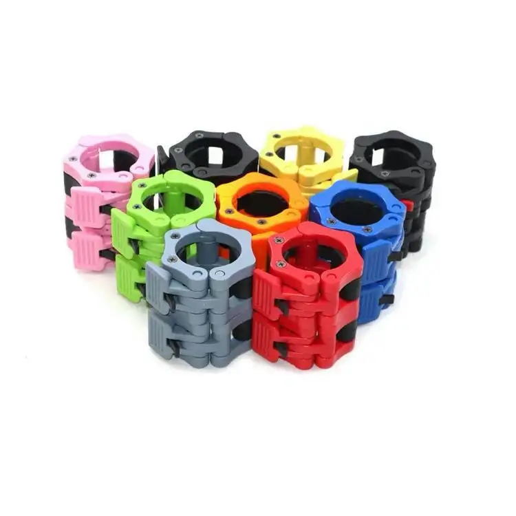 Rising 25/28/30/50mm Barbell Clamp Pair Gym Weightlifting Barbell Collar Clips