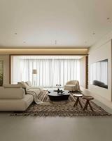 Design d'intérieur d'appartement loft avec une touche industrielle et organique, conception d'espace créative pour les professionnels urbains