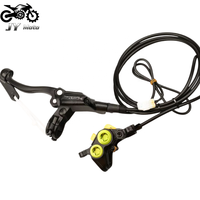 Ensemble de frein hydraulique avant/arrière JY pour moto tout-terrain - Kit de remplacement avec maître-cylindre et étrier en alliage d'aluminium et conduite de liquide