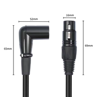 Großhandel Maßgefertigtes Zinklegierungs-Gehäuse 3-Pin 90-Grad Stecker-Buchse Audiokabel Doppelt Abgeschirmt Symmetrischer Mischer