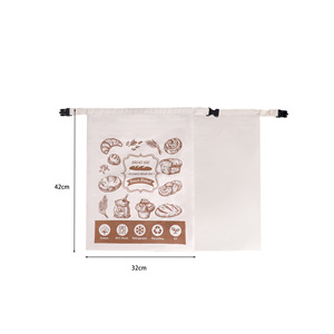 Sac à pain en coton et lin Dry Power 32x42cm, réutilisable, avec doublure en TPU de qualité alimentaire, pour baguette, toast, biscuits - Product Image 5