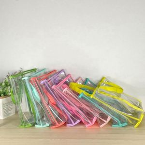 Sac fourre-tout en PVC transparent avec logo personnalisé, étanche, idéal pour la plage ou le shopping – Vente chaude - Product Image 3