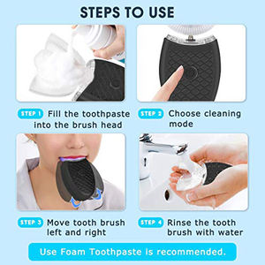 Cepillo de Dientes Sónico con Cabezal de Silicona en Forma de U, 360 Grados, Inteligente, Automático, Carga USB, Impermeable, Blanqueador Dental, Venta al Por Mayor - Product Image 3