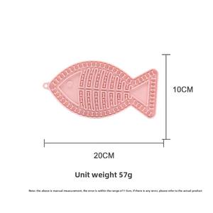 Viagem Pronto <span class=keywords><strong>Pet</strong></span> Alimentação <span class=keywords><strong>Bowl</strong></span> Use Eco Friendly Sólidos Peixe Em Forma De Silicone Alimentador Lento Anti Choke Dog Cat Lamber Food Mat - Product Image 6