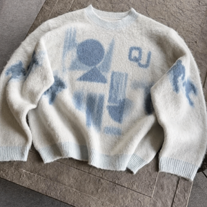 <span class=keywords><strong>Pull</strong></span> en maille de haute qualité, à <span class=keywords><strong>manches</strong></span> longues, à imprimé numérique personnalisé, en gros, pour créateurs, avec fourrure de mohair, style streetwear, marque privée - Product Image 6