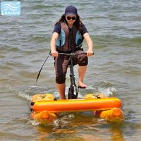 Vélo aquatique SUP à pontons plats pour une personne, cadre en aluminium avec plateforme avant gonflable, léger, pliable, pour la mer, de Chine, Lumark
