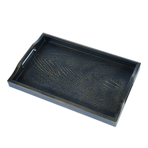 Bandeja de servir estilo japonés, color bronce, rectangular, con asas, para té, café, postre, sushi - Product Image 5