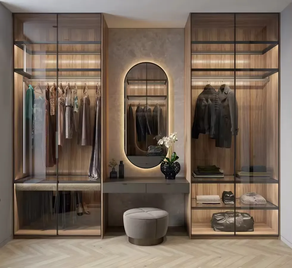 Nuovo design personalizzato cabina armadio armadio in legno camera da letto combinazione di mobili Fabu