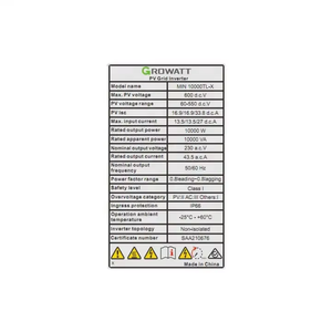 Inversor de Conexión a Red Growatt MIN 7000-10000 TL-X de 7kw 8kw 9kw 10kw Sistema Monofásico con Función de Monitoreo y Control Inteligente - Product Image 5