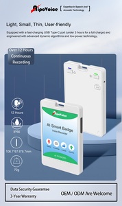 Enregistreur vocal intelligent IA portable avec lanière, compatible ESIM/iSIM, enregistrement 360°, suppression du bruit, format MP3, pour réunions - Product Image 3