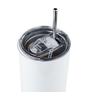 Groothandel Rechte Blanco Sublimatie Tuimelaars Met Deksels En Stro Koffie Sublimatie Mok Cup Metal Skinny Voor Afdrukken 20 Oz - Product Image 4