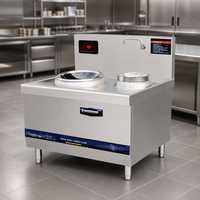 Marmite à soupe commerciale, cuisinière électrique, marmite à soupe en acier inoxydable 304 pour la cuisine des restaurants et des hôtels