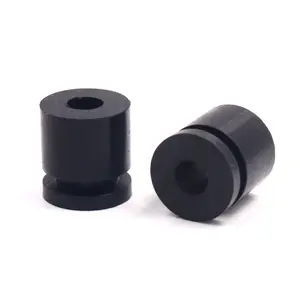 定制硅胶制品橡胶柱电子电器黑色定制防滑橡胶柱减震器柱