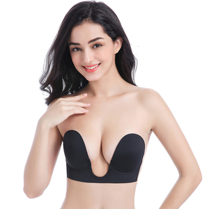Sujetador Adhesivo Invisible <span class=keywords><strong>de</strong></span> Una Pieza con Escote Profundo en U para Mujer, Sin Espalda, Sin Tirantes, con Efecto Push-Up, Empaque Personalizado - Product Image 4