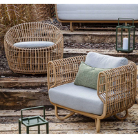 Chaises longues modernes en mousse rembourrée pour jardin, terrasse extérieure, salon d'événements, chaise en rotin