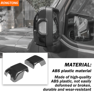 Phụ kiện ô tô chất lượng cao, ốp gương chiếu hậu bằng nhựa ABS có đèn, mạ carbon <span class=keywords><strong>chrome</strong></span> dành cho Jeep Wrangler JL 2018+ - Product Image 6