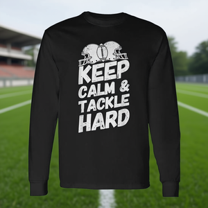 T-shirt à manches longues Keep Calm And Tackle Hard Football - Product Image 3