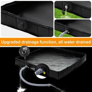Outdoor Shower Tray 104x104x15cm PVC Portable Camping Water Collection Basin With Drain Hose - Product Image 5