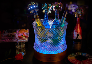 Bar Party Beer Bucket Ice Wine Set Red Wine Supplies Champagne Bucket Diamond LED Luminous Ice Bucket - Product Image 2