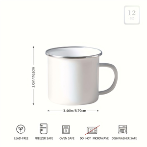 Tasses en émail en gros de l'usine chinoise Senny, tasses en émail blanches, assiettes en émail et tasses à café en émail - Product Image 3