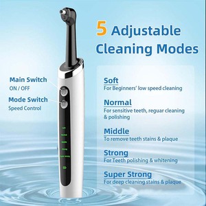 Machine de blanchiment des dents sans fil électrique Portable 5 têtes de brosse Plaque de tartre polissage polisseuse de dents plastique dentaire lisse - Product Image 3