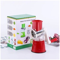 3-In-1 Plastic Handbediende Groentesnijder Trommel Aardappel Shred Schaafmachine Voor Keukengebruik Voor Thuisgebruik
