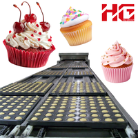 Chine nouvelle condition entièrement automatique Custard Cake Muffin Ligne de production de snacks alimentés au gaz Machines pour boulangerie pour les petites entreprises