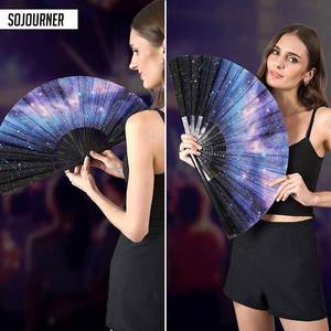 พัดไม้ไผ่ Abanico สำหรับงานปาร์ตี้ งานแสดง พัดมือขนาดใหญ่ - Product Image 6