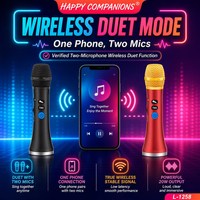 Microphone dynamique sans fil à réduction de bruit, microfono inalambrico profesional, portable, pour karaoké en extérieur, système de microphone