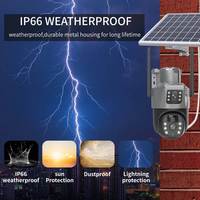 Caméra de sécurité IP 6MP alimentée par panneau solaire, PIR WIFI 4G, étanche, extérieure, caméra réseau GSM avec carte SIM