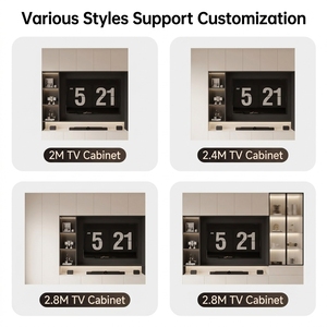 Mobile TV Facile da Montare con Vano Portaoggetti, <span class=keywords><strong>Design</strong></span> Moderno e Minimalista, Soluzioni Personalizzate in MDF per <span class=keywords><strong>Pareti</strong></span> TV di Soggiorni Moderni - Product Image 3