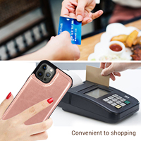 Casing HP Multifungsi Kulit PU Terlaris untuk EPhone 15 Dilengkapi Tempat Kartu dan Pelindung Kamera Model Dompet