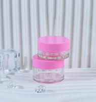 Pot cosmétique Emballage de soins de la peau Pot de crème en plastique avec base blanche pour capacité de lotion disponible en 5ml 10ml