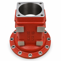 Boîtier d'engrenage de deuxième étage en fonte ductile OEM, réducteur de boîtier d'essieu moulé avec usinage CNC de précision pour systèmes de transmission