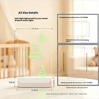 Tableau de dessin pour enfants avec lumière RVB, tableau d'écriture effaçable en acrylique LED, cadeau de Noël pour enfants