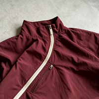 Veste coupe-vent diagonale à demi-zip pour homme Ouna Custom, veste de survêtement vintage à col montant surdimensionné