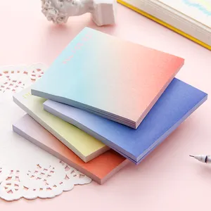 7 Set Wholesale Custom Color Notepad Small Szie Gradient Memo Pad Sticker Notes