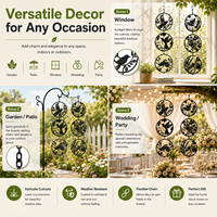 Adorno Decorativo de Pared para Jardín, de Metal, con Diseño de Pájaro, Mariposa o Libélula, Cortado con Láser, Personalizado, Arte en Hierro para Colgar