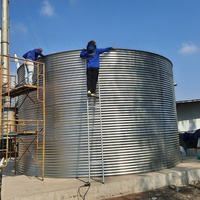 Réservoir d'eau agricole ondulé galvanisé, capacité 100 000 gallons, marque Baoyuan, garantie, filtration par dessalement